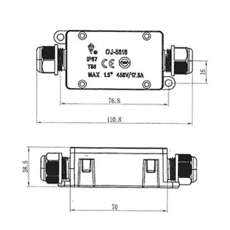 Złącze hermetyczne Puszka do Przewodów elektrycznych IP68 1/1