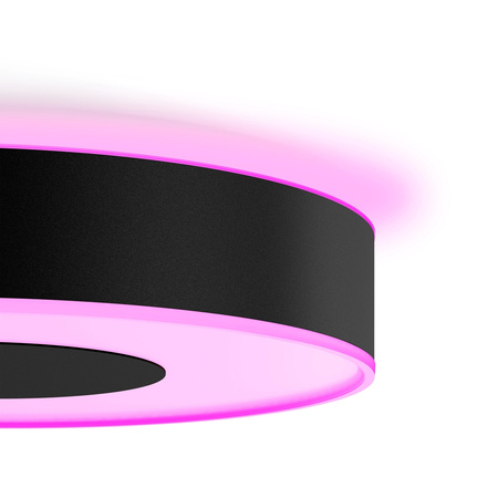 Plafon LED Lampa Sufitowa Natynkowa 52.5W 3700lm IP20 White and Color Ambiance RGB + TW Czarna 42.5cm Inteligentna SMART Zigbee Bluetooth Infuse Philips HUE