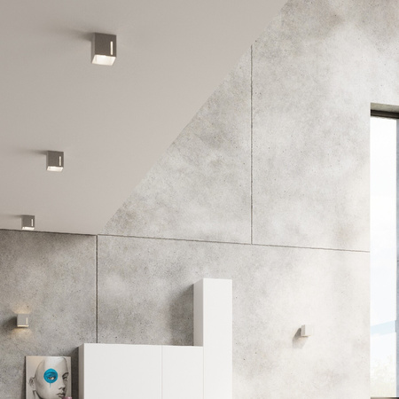 Lampa Ścienna Kinkiet Kostka G9 Kwadratowa Szara Nowoczesna Pixar Sollux