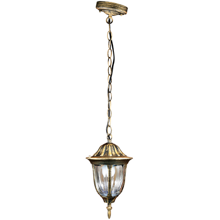 LAMPA OGRODOWA wisząca FLORENCJA 1xE27 IP43 GOLDLUX (Polux) PATYNA