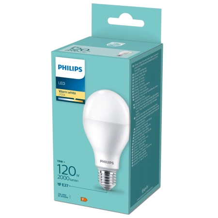 Żarówka LED E27 A68 19W = 120W 2000lm 2700K Ciepła 180° Essential Philips
