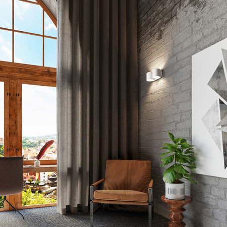 Lampa Ścienna Kinkiet 2x G9 Cylindryczna Biała Nowoczesna Orbis Sollux