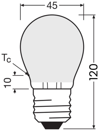 3x Żarówka LED P45 Kulka E27 4W = 40W 470lm 2700K Ciepła 300° BASE Osram