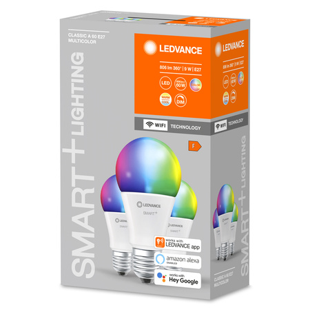 Żarówka LED 9W Tradycyjna 806lm CCT RGB Ściemnialna SMART+ WiFi Classic Ledvance