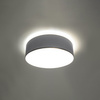 Lampa Sufitowa Plafon 2x E27 Okrągła Szara Minimalistyczna Arena Sollux