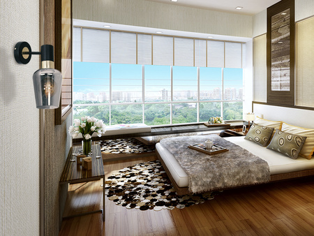 Kinkiet lampa ścienna czarna MiLAGRO ROMA BLACK 1x E27