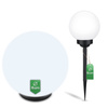 Lampa Solarna Ogrodowa LED ATRIS Wbijana Naziemna Biała Kula 15cm LUMILED