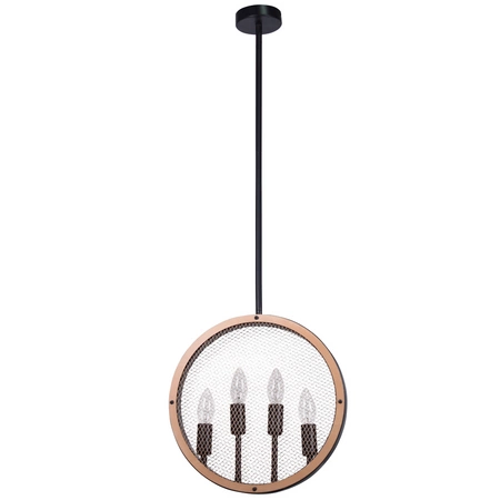 Lampa wisząca sufitowa retro vintage 4x E14 czarny + złoty ARETE IL MIO GOLDLUX (Polux)