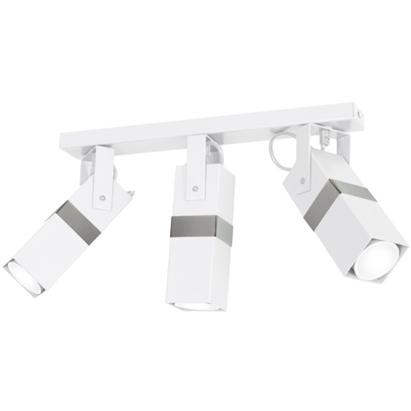 Lampa sufitowa 3x GU10 Spot Biały + Srebrny VIDAR Milagro Styl nowoczesny