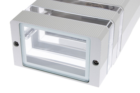 Kinkiet ogrodowy elewacyjny podwójny góra dół INEZ DUO LED 2x GU10 ALUMINIUM srebrny IP54