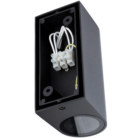 Kinkiet Ogrodowy Elewacyjny Lampa Zewnętrzna 2xGU10 ALLIUM Czarna LUMILED