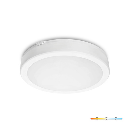Plafon LED Łazienkowy Sufitowy Natynkowy 24W 2520lm 4000K 120° Biały IP65 Nairos Kobi