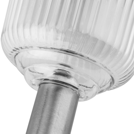 Lampa Solarna Ogrodowa LED Wbijana Zewnętrzna 6000K Zimna Chrom 41cm