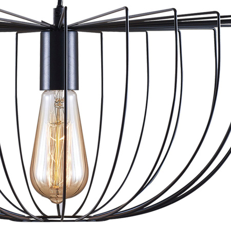 Lampa Sufitowa Wisząca Zwis E27 Czarna Jasmina Sanico Goldlux