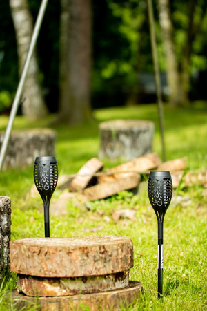 Lampa ogrodowa solarna DUŻA POCHODNIA LED efekt płomienia 1700K