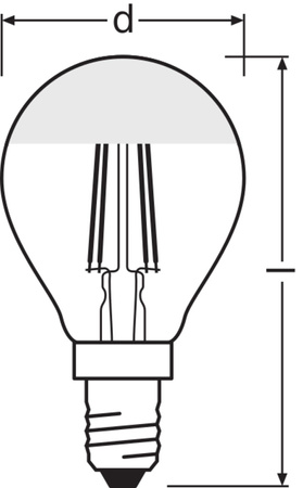 Żarówka LED P45 E14 4W = 31W 350lm 2700K Ciepła Biała FILAMENT LEDVANCE
