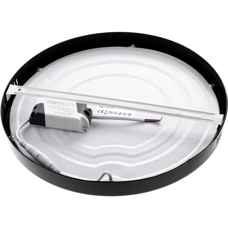 Plafon natynkowy Panel LED 24W 4000K Czarny okrągły Proma LVT