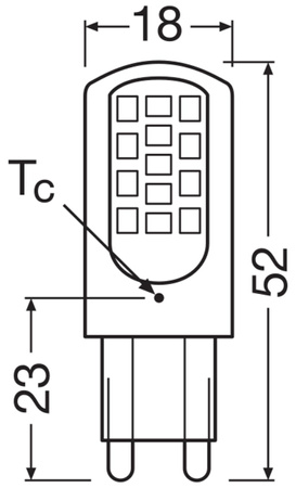 Żarówka LED Kapsułka G9 4W = 40W 470lm 2700K Ciepła 300° Ściemnialna Ledvance