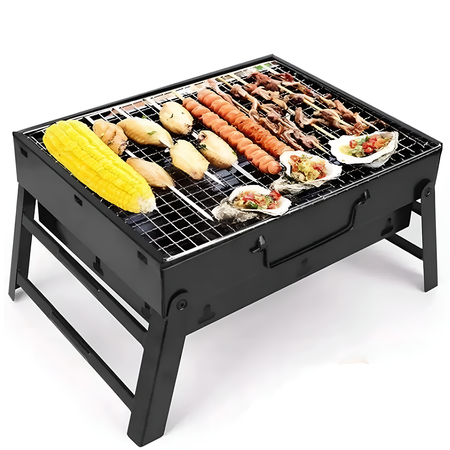 Grill Węglowy Turystyczny Składany Walizka Przenośny