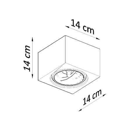 Lampa Sufitowa Oprawa Natynkowa GU10 Kostka Kwadratowa Biała Nowoczesna Seida Sollux