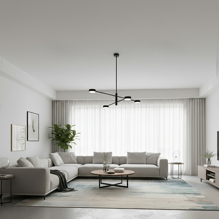 Lampa Sufitowa Wisząca LED 4x GX53 Żyrandol Reflektor Czarna OVILO LUMILED