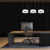 Lampa wisząca RING 36W trzy okręgi białe LED IP20 Metal i akryl styl nowoczesny Milagro
