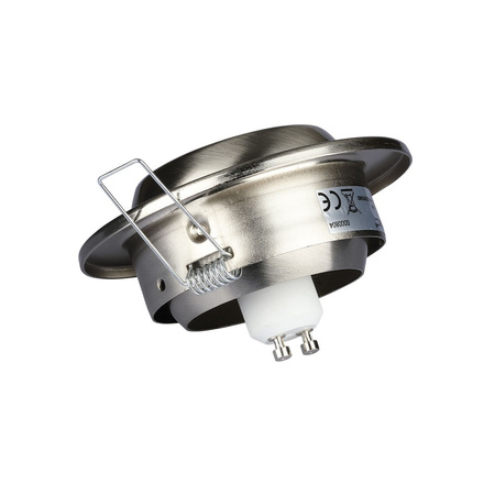 Oprawa Sufitowa Podtynkowa Oczko GU10 Okrągła Satynowy Nikiel VT-780 V-TAC