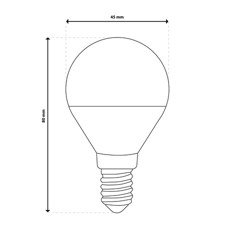 Żarówka LED E14 Kulka P45 10W = 75W 1100lm 4000K Neutralna 180° LUMILED
