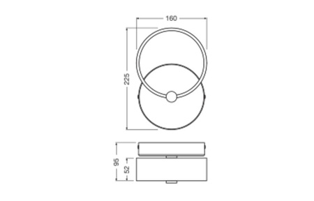 Lampa LED Ścienna Sufitowa Kinkiet Oprawa Natynkowa 8W 370lm CCT Dekoracyjna Czarny Circle Ledvance