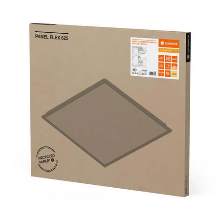 Panel LED Oprawa Lampa Sufitowa 32W 5160lm 3000K Ciepła Ściemnialna Natynkowa Podtynkowa Biały 62x62cm Flex Ledvance