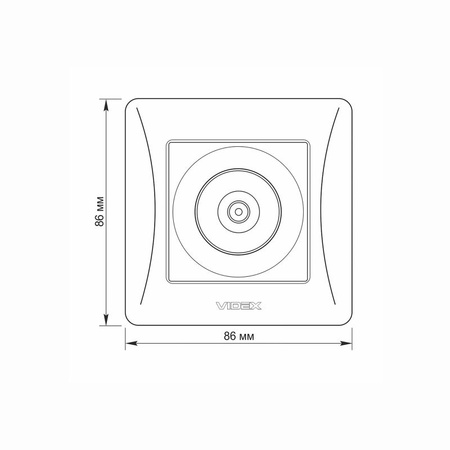 Gniazdo Pojedyncze Antenowe Telewizyjne Natynkowe Czarne BINERA VIDEX