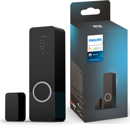 Inteligentny Czujnik Kontaktu do Okien i Drzwi Czarny Bateryjny Zigbee Contact Sensor Secure Philips HUE