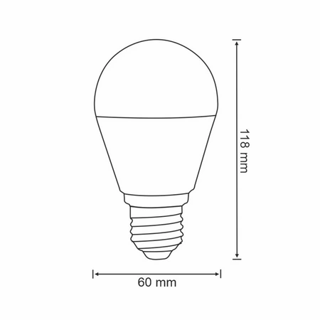 Żarówka LED E27 A65 12W = 85W 1250lm 3000K Ciepła 180° GOLDLUX (Polux)