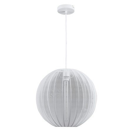 Lampa Sufitowa Wisząca Zwis E27 Biała JAPANDI Sanico Goldlux