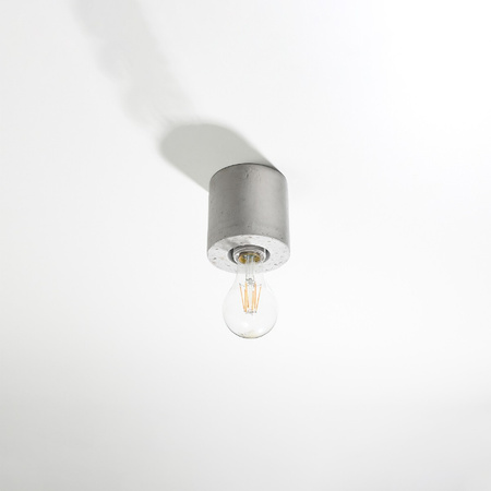 Lampa Sufitowa Oprawa Natynkowa E27 Cylindryczna Szara Industrialna Salgado Sollux