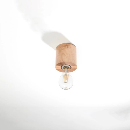 Lampa Sufitowa Oprawa Natynkowa E27 Cylindryczna Brązowa Skandynawska Salgado Sollux