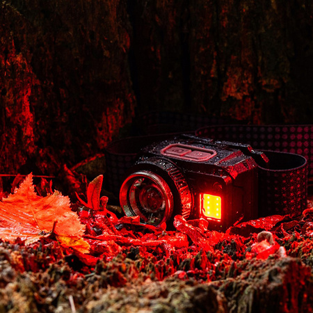 Latarka Czołowa LED XPG3 + COB Zoom Hybrydowe Zasilanie Sensor Ruchu VA0098 Vayox