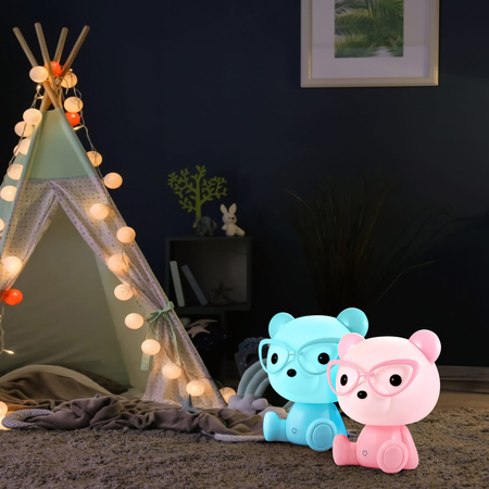 Lampka Dekoracyjna LED 2.5W 59lm Różowa Ściemnialna Miś Sanico Goldlux