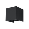 Lampa Ścienna Kinkiet Góra Dół Kwadratowa 3000K Ciepła Czarna Nowoczesna Luca Sollux