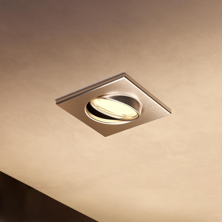 Oprawa Podtynkowa Wpuszczana LED GU10 Ruchoma Aluminiowa Kwadratowa Nikiel Peridot Philips