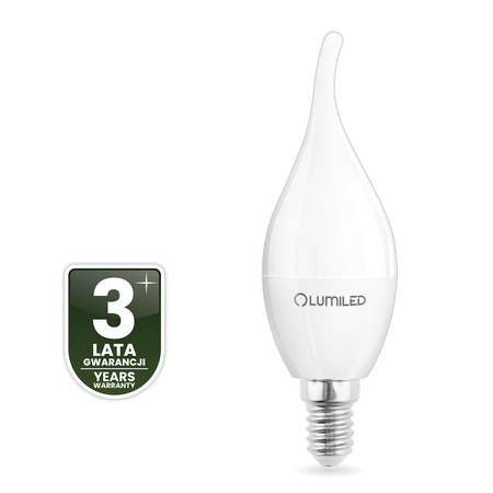 6x Żarówka LED E14 Świeczka BA35 5W = 40W 470lm 3000K Ciepła 180° LUMILED