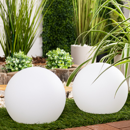 Kula ogrodowa LAMPA SOLARNA do ogrodu NAZIEMNA LED RGB 20cm + pilot