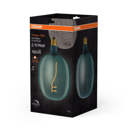 Żarówka LED Dekoracyjna E27 4.5W = 10W 100lm 1600K Ciepła 320° Ściemnialna Vintage 1906 Osram