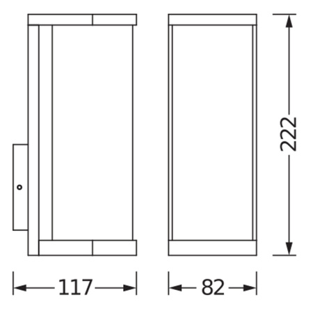 Kinkiet Ogrodowy Lampa Elewacyjna Zewnętrzna E27 Szary IP44 Endura Osram