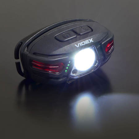 Latarka Czołowa Akumulatorowa LED 5W 330lm 5 Trybów Pracy USB-C Wodoszczelna IP67 Videx