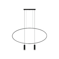 Lampa Sufitowa LED Wisząca HOLAR 2xGU10 Czarna SOLLUX