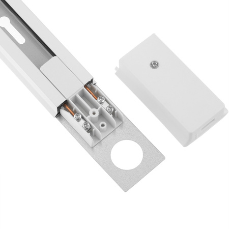 Zestaw Szyna Oświetleniowa Szynoprzewód 1m + 2x Reflektor Szynowy LED Lampa GU10 Biały Mat