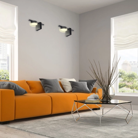 Kinkiet Ścienny Lampa Oprawa Natynkowa GX53 Czarny JOY Sanico Goldlux