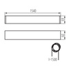 Lampa Wisząca Sufitowa Oprawa Liniowa LED T8 G13 58W 150cm Srebrna ALIN Kanlux