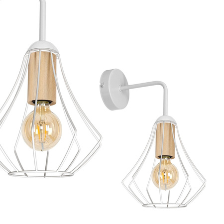 Lampa Ścienna Kinkiet WILL Biała 1xE27 Milagro
